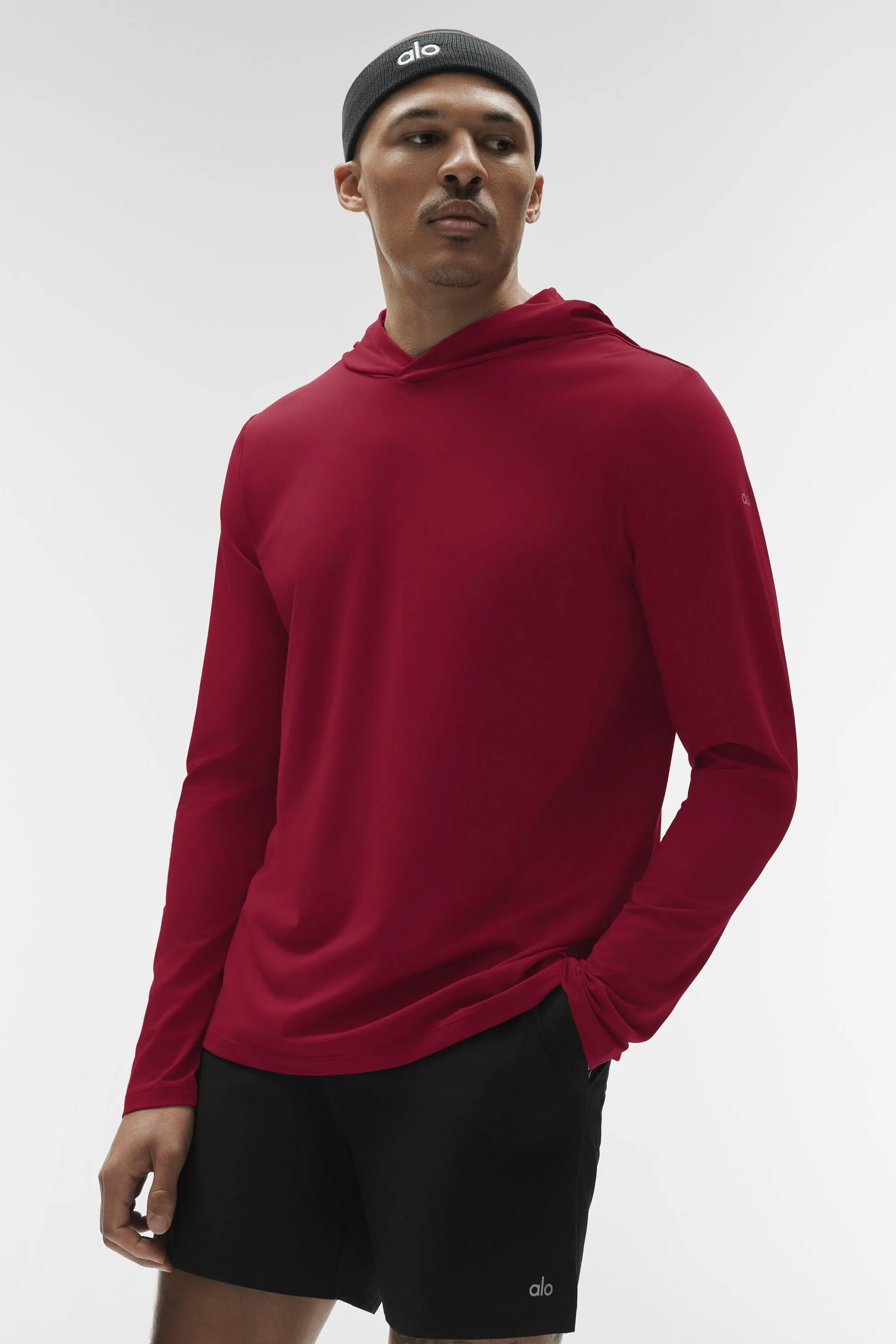 Conquer Reform Long Sleeve With Hood - Garnet sold by Alo Yoga product image thumbnail 3