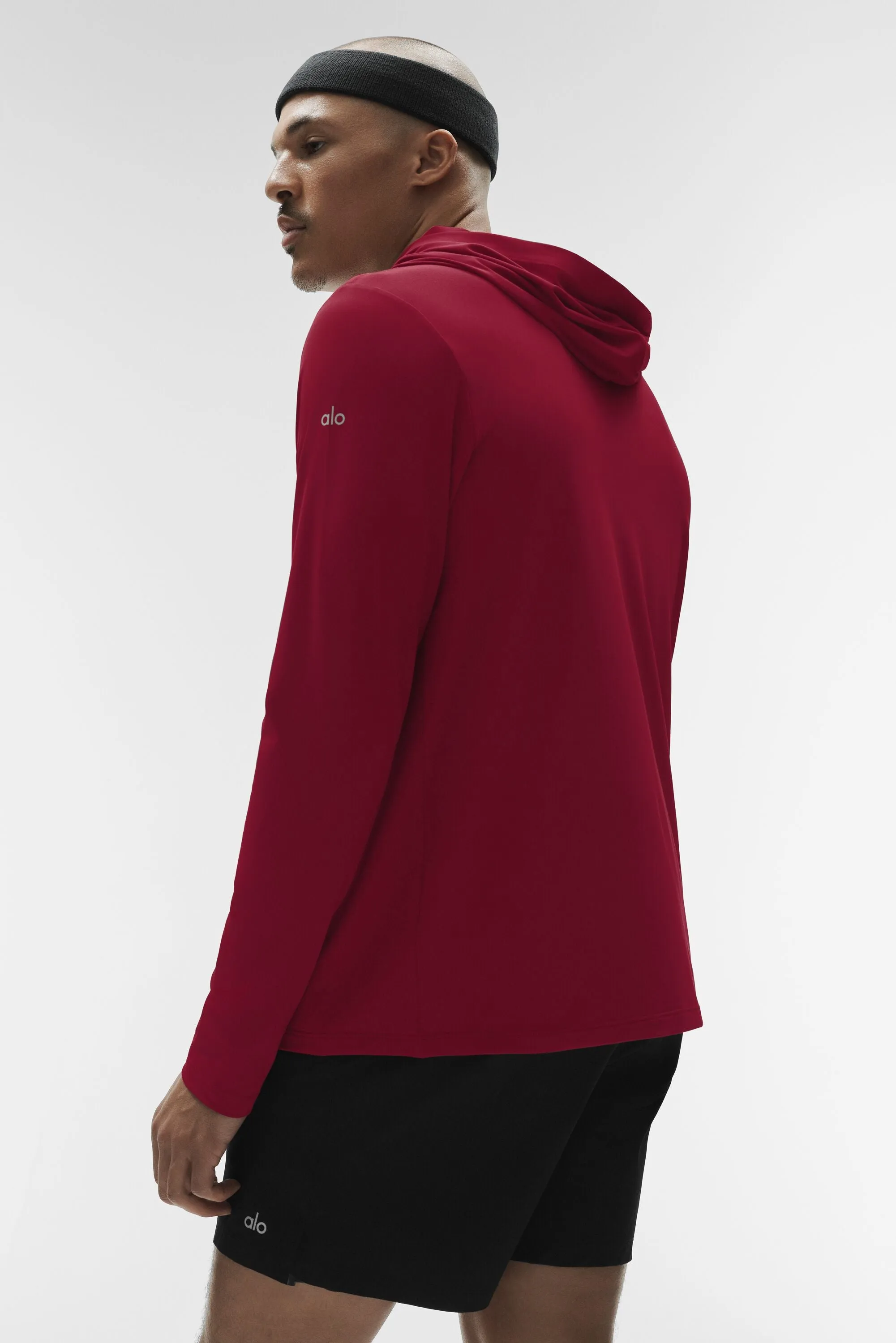 Conquer Reform Long Sleeve With Hood - Garnet sold by Alo Yoga product image thumbnail 2