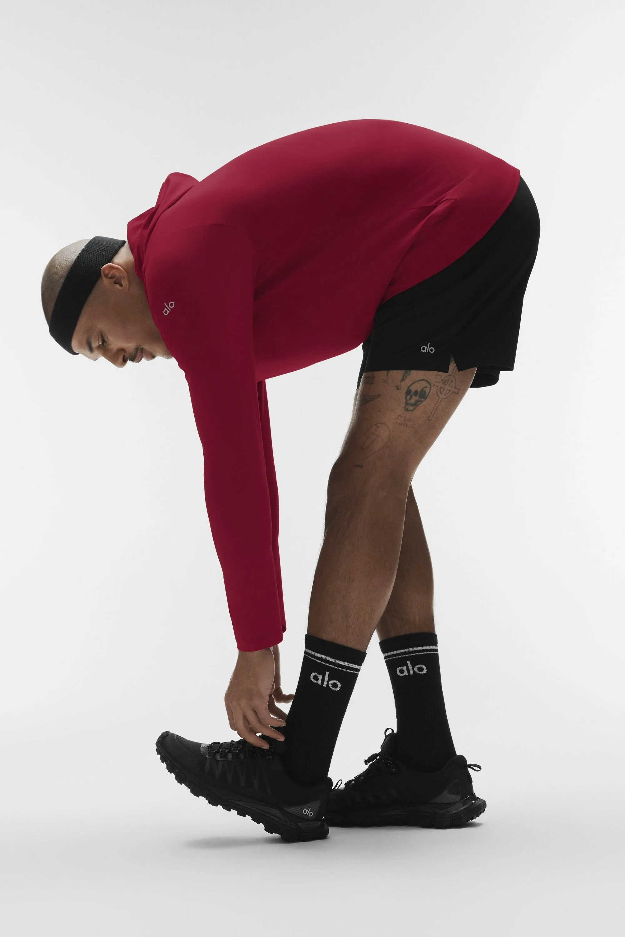 Conquer Reform Long Sleeve With Hood - Garnet sold by Alo Yoga product image thumbnail 5