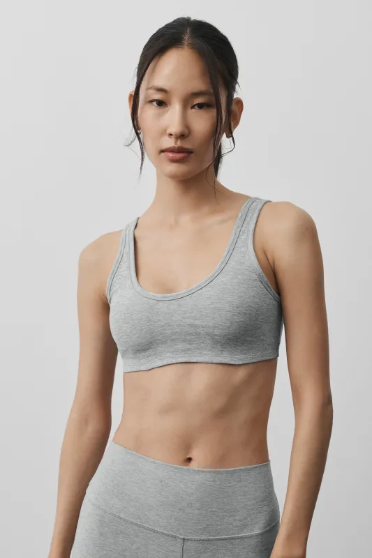 Alosoft Center Stage Bra - Vintage Athletic Heather made by Alo Yoga