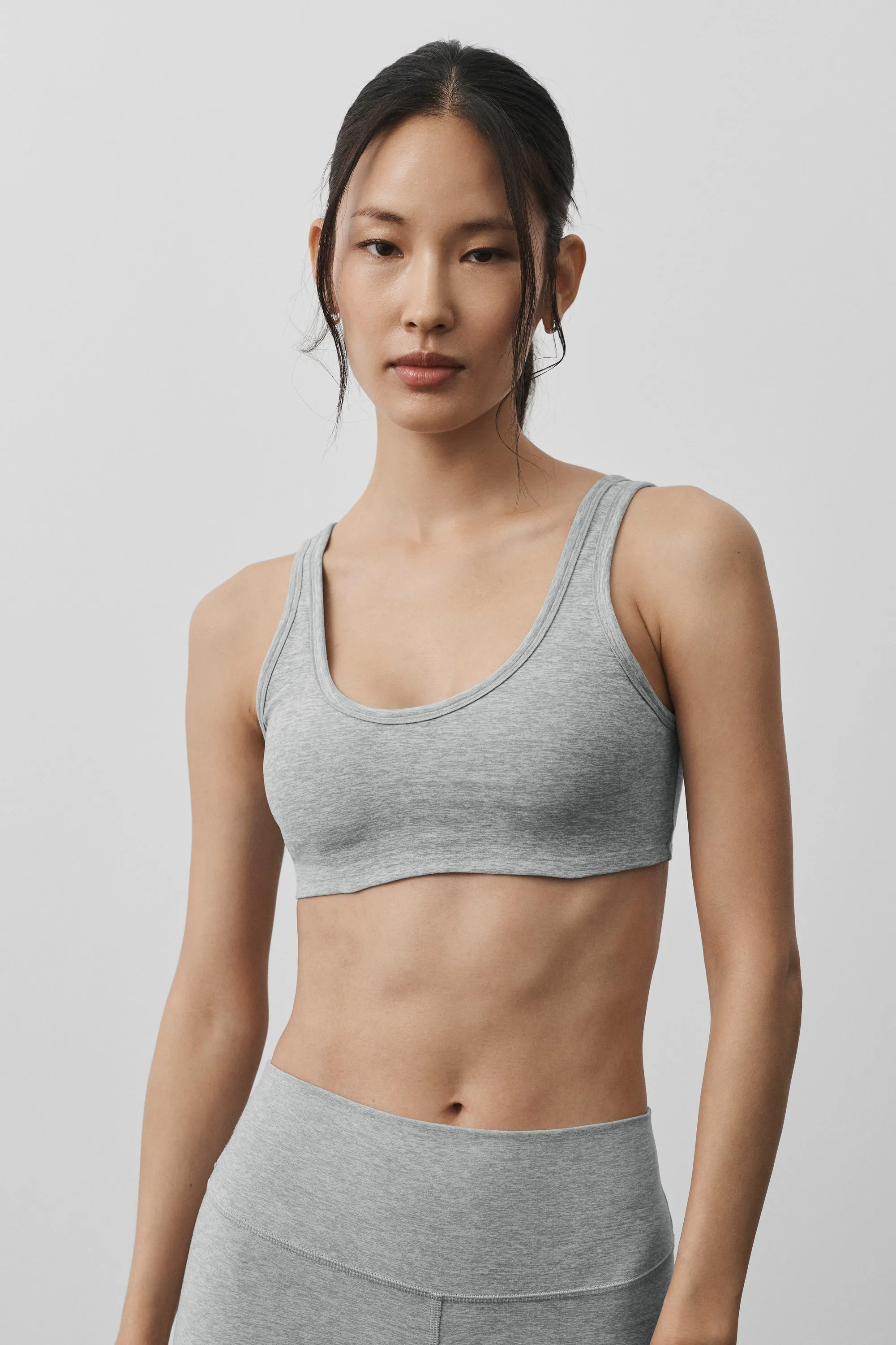 Alosoft Center Stage Bra - Vintage Athletic Heather sold by Alo Yoga