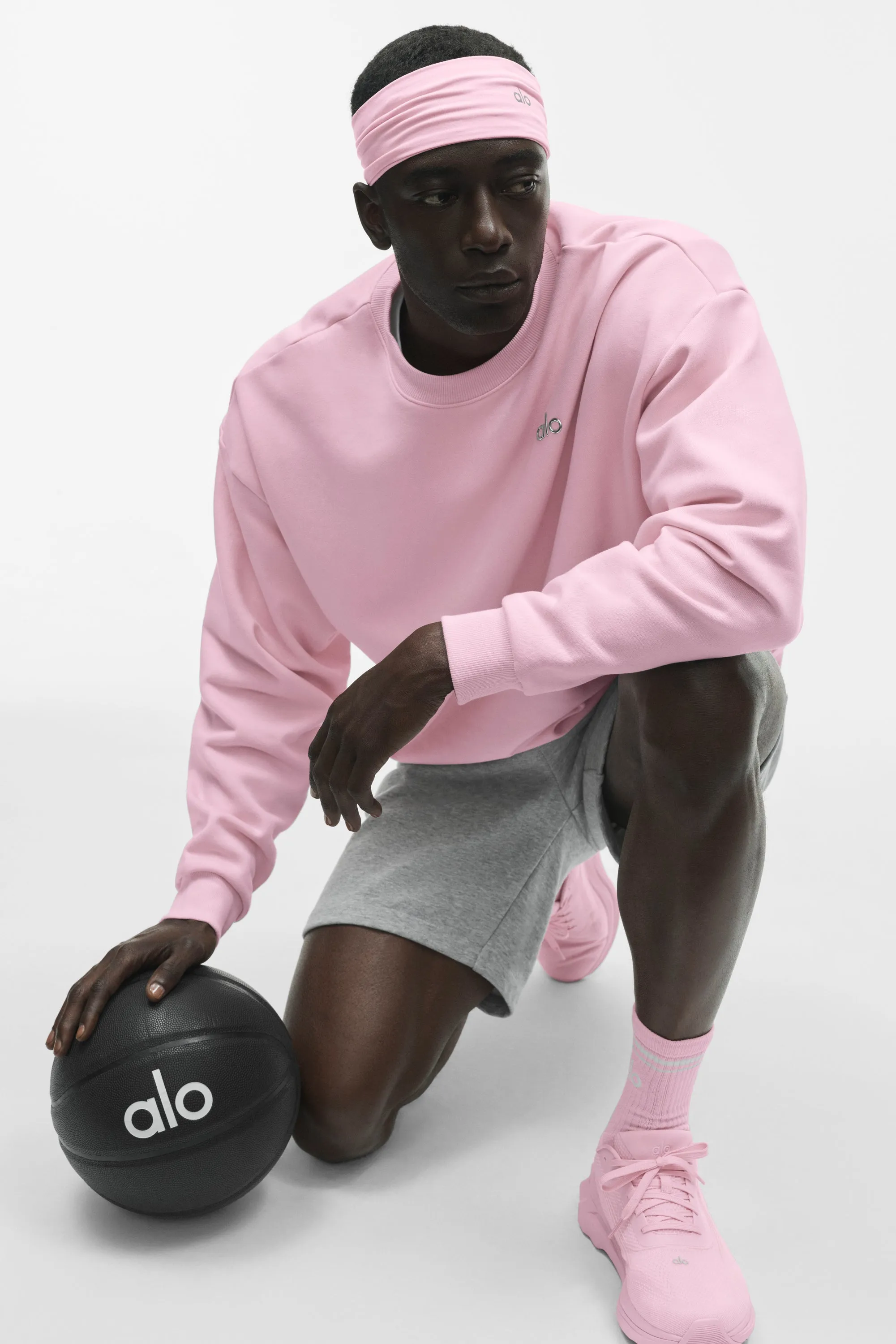 Performance Conquer Headband - Pink Marshmallow sold by Alo Yoga product image thumbnail 4
