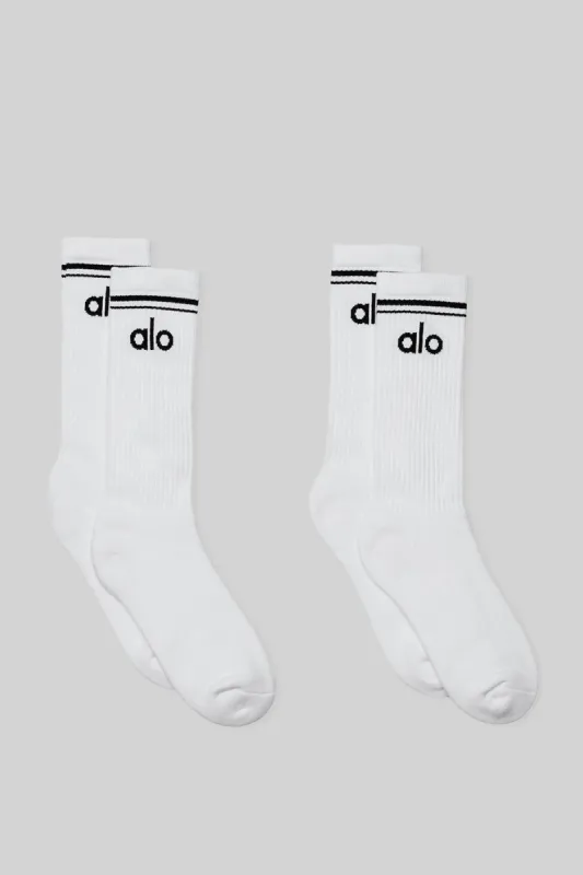 Unisex Throwback Sock (2 Pack) sold by Alo Yoga