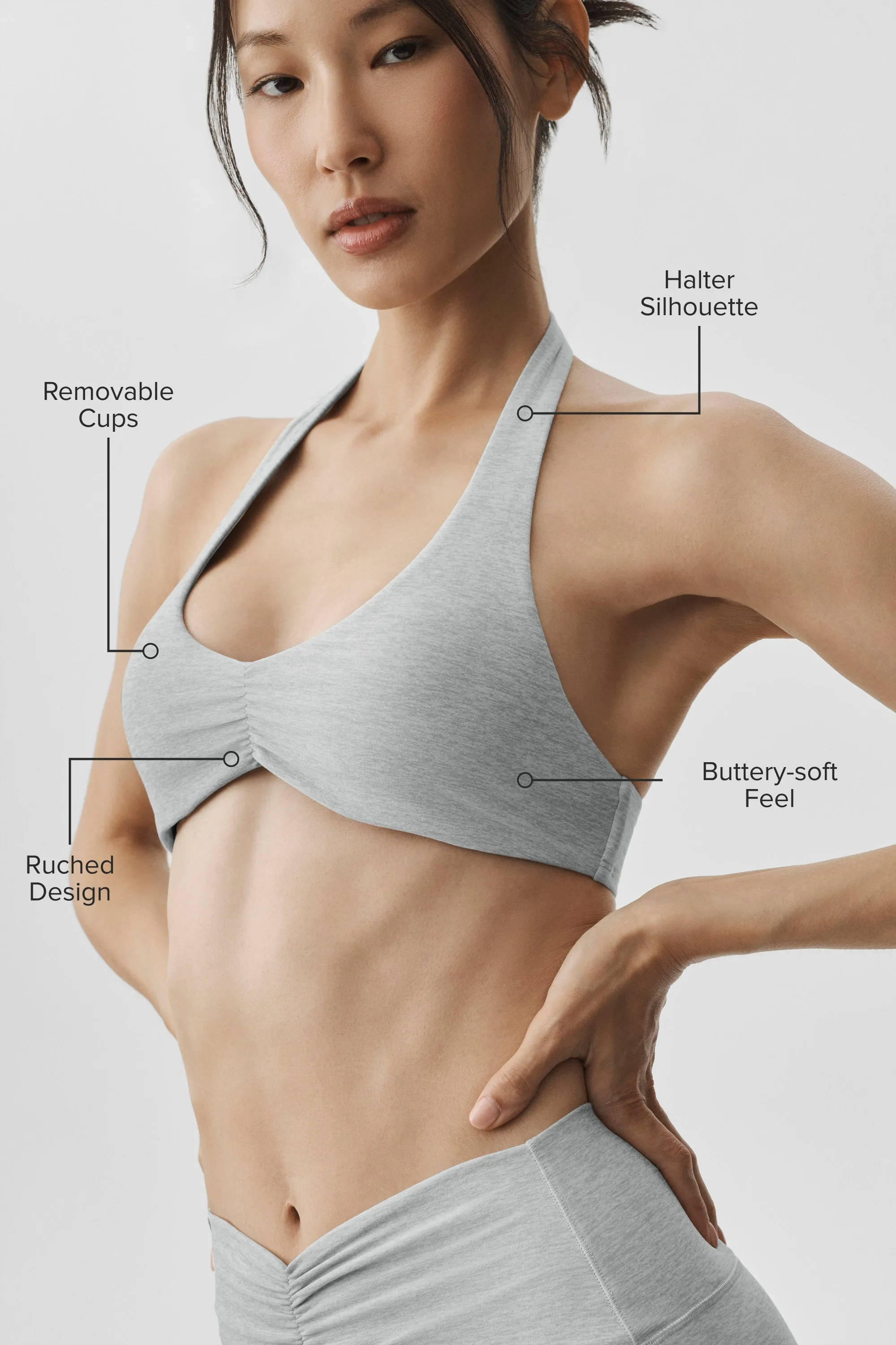 Alosoft Intuition Bra - Vintage Athletic Heather sold by Alo Yoga product image thumbnail 2