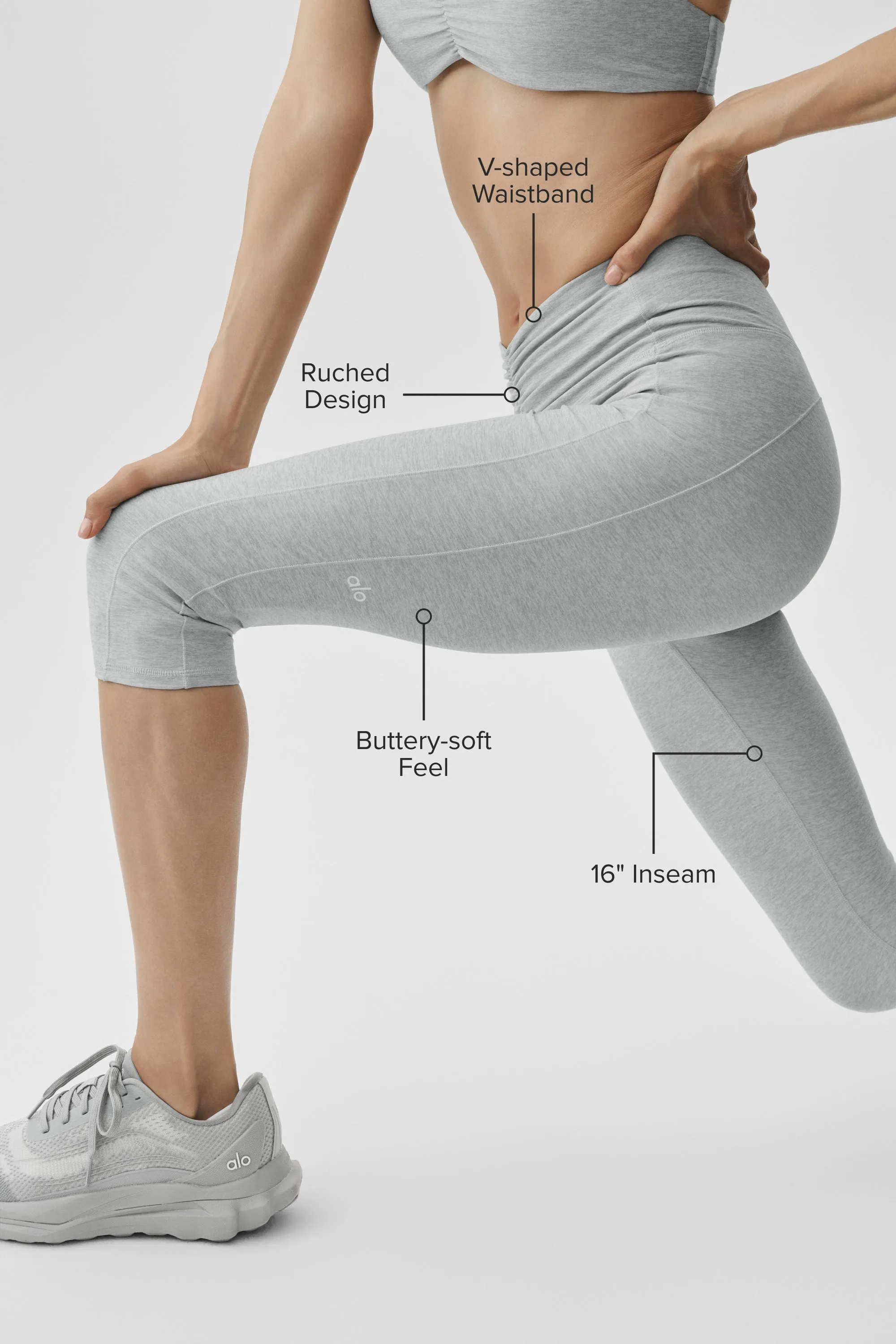 Alosoft High-Waist Intuition Capri - Vintage Athletic Heather sold by Alo Yoga product image thumbnail 2