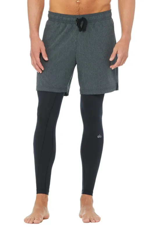 Stability 2-In-1 Pant - Dark Grey Marl/Black sold by Alo Yoga