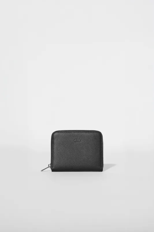 Zip Around Wallet - Black Leather made by Alo Yoga