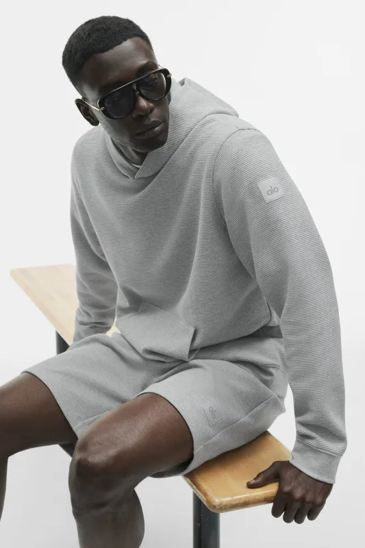 Waffle Lounge Hoodie - Athletic Heather Grey made by Alo Yoga