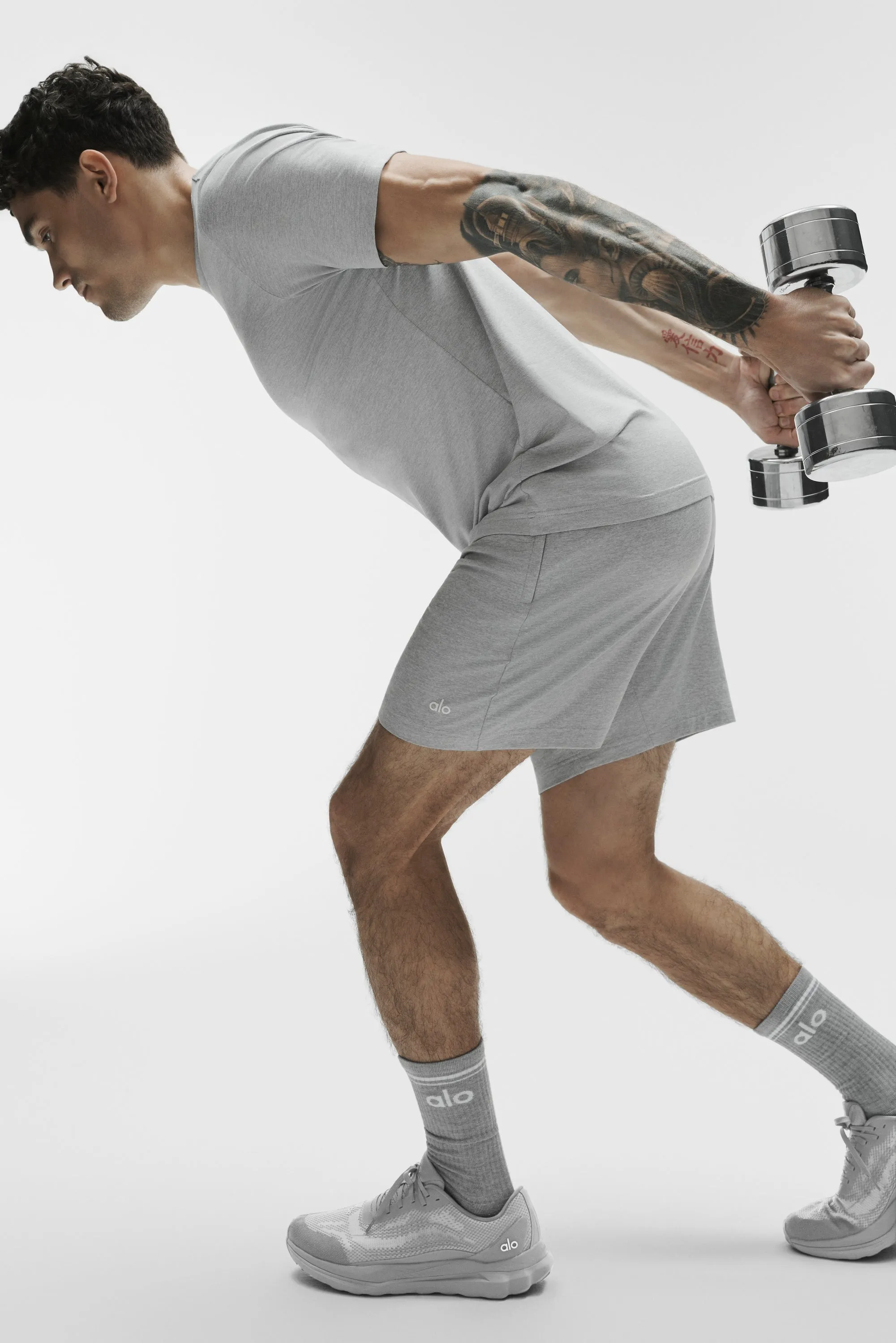 Conquer Reform Crewneck Short Sleeve - Vintage Athletic Heather sold by Alo Yoga product image thumbnail 4
