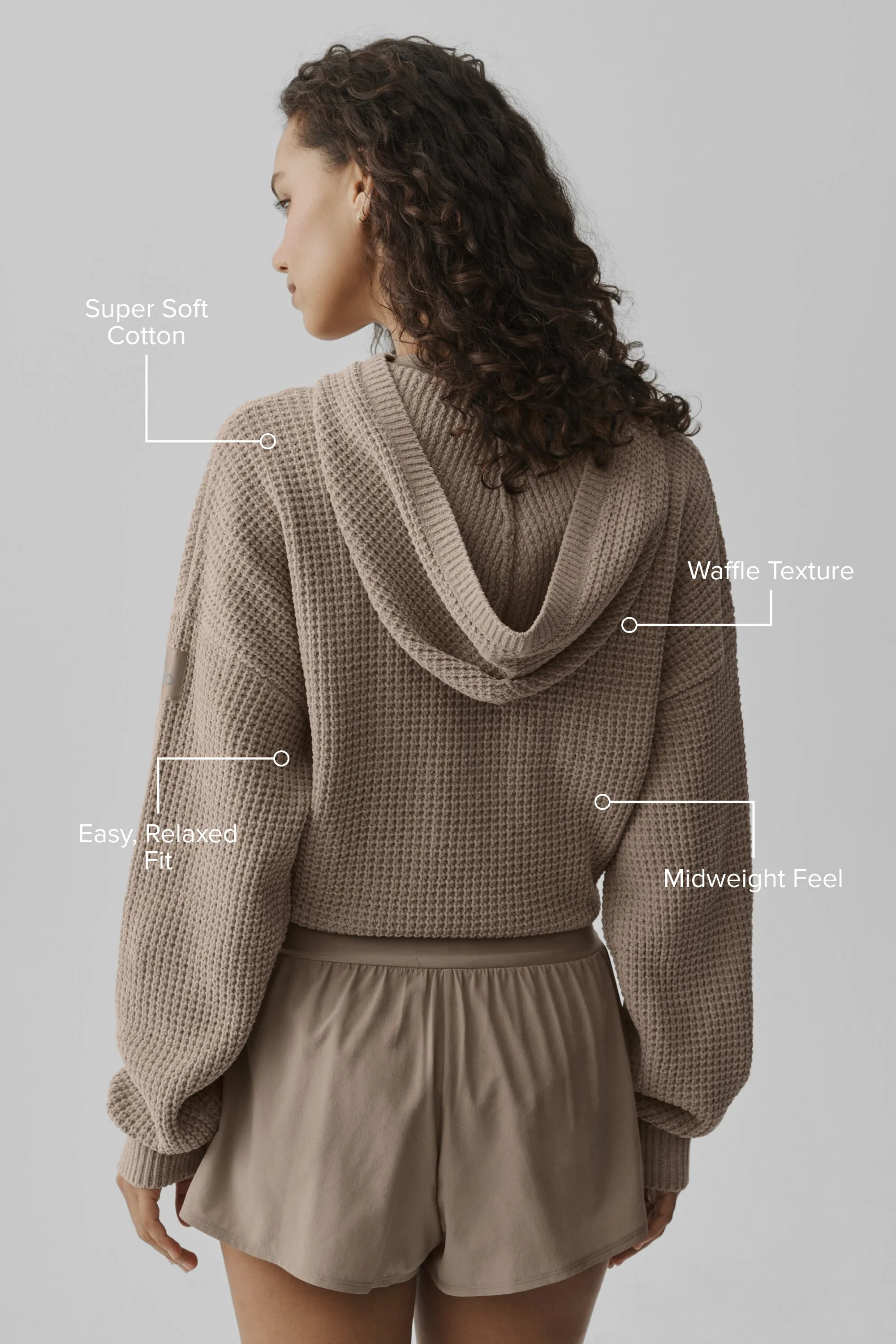 Waffle Chenille Edition Hoodie - Gravel sold by Alo Yoga product image thumbnail 2