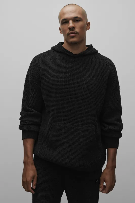Waffle Chenille Edition Hoodie - Black made by Alo Yoga