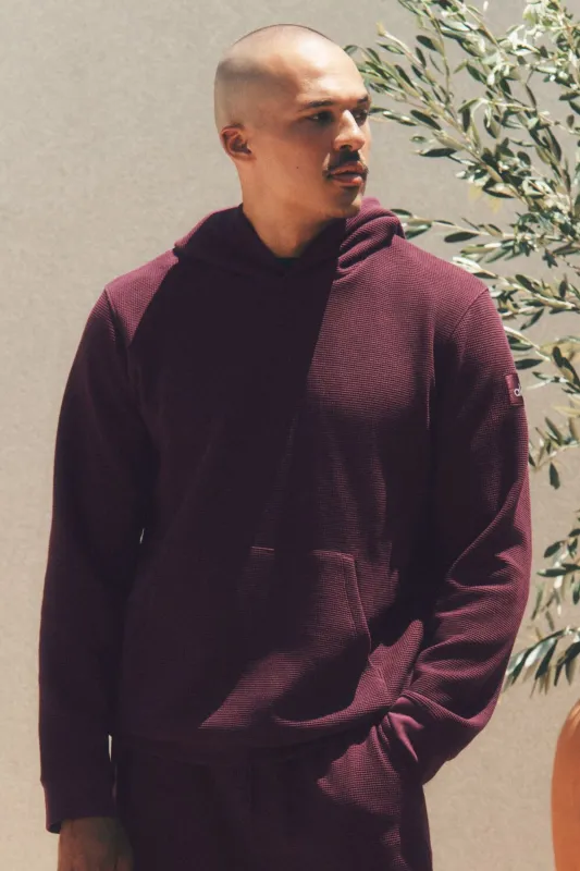Waffle Lounge Hoodie - Rich Bordeaux made by Alo Yoga
