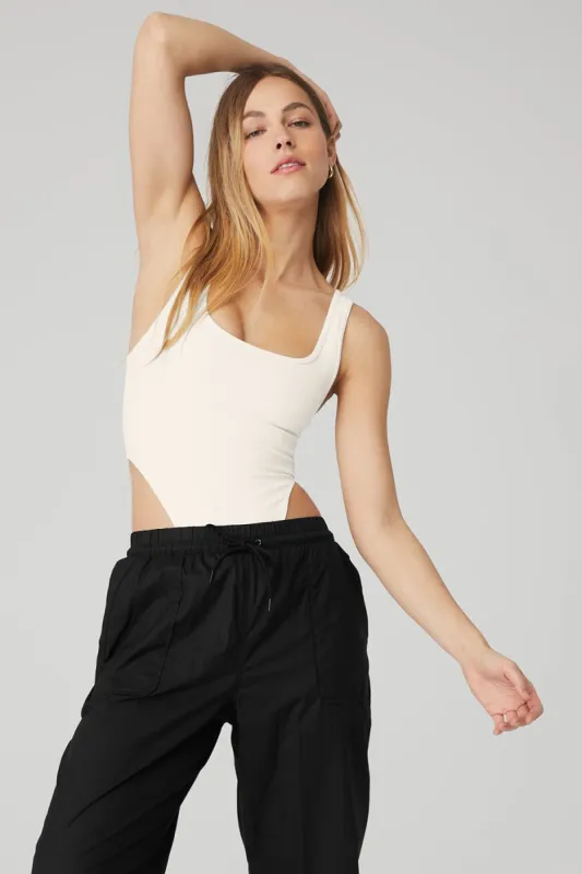 Airbrush Hot Shot Bodysuit - Ivory sold by Alo Yoga