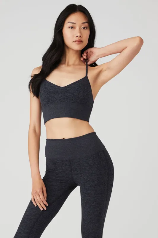 Alosoft Lavish Bra - Rich Navy Heather sold by Alo Yoga