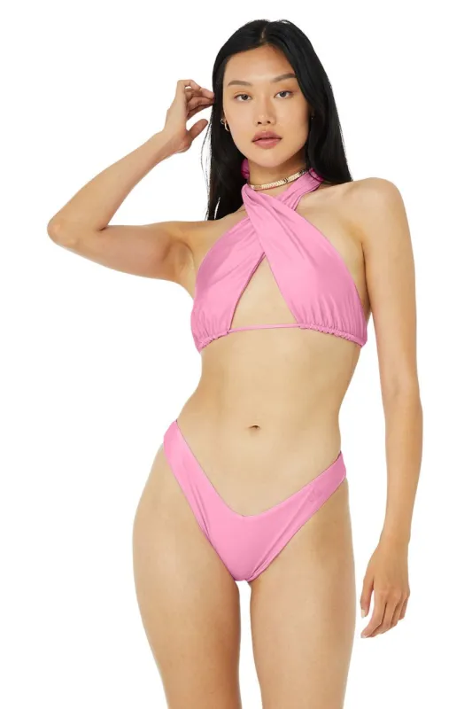 Alo x Frankies Bikinis Bash Top - 90's Pink sold by Alo Yoga