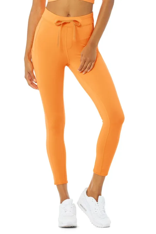 7/8 High-Waist Checkpoint Legging - Neon Apricot sold by Alo Yoga