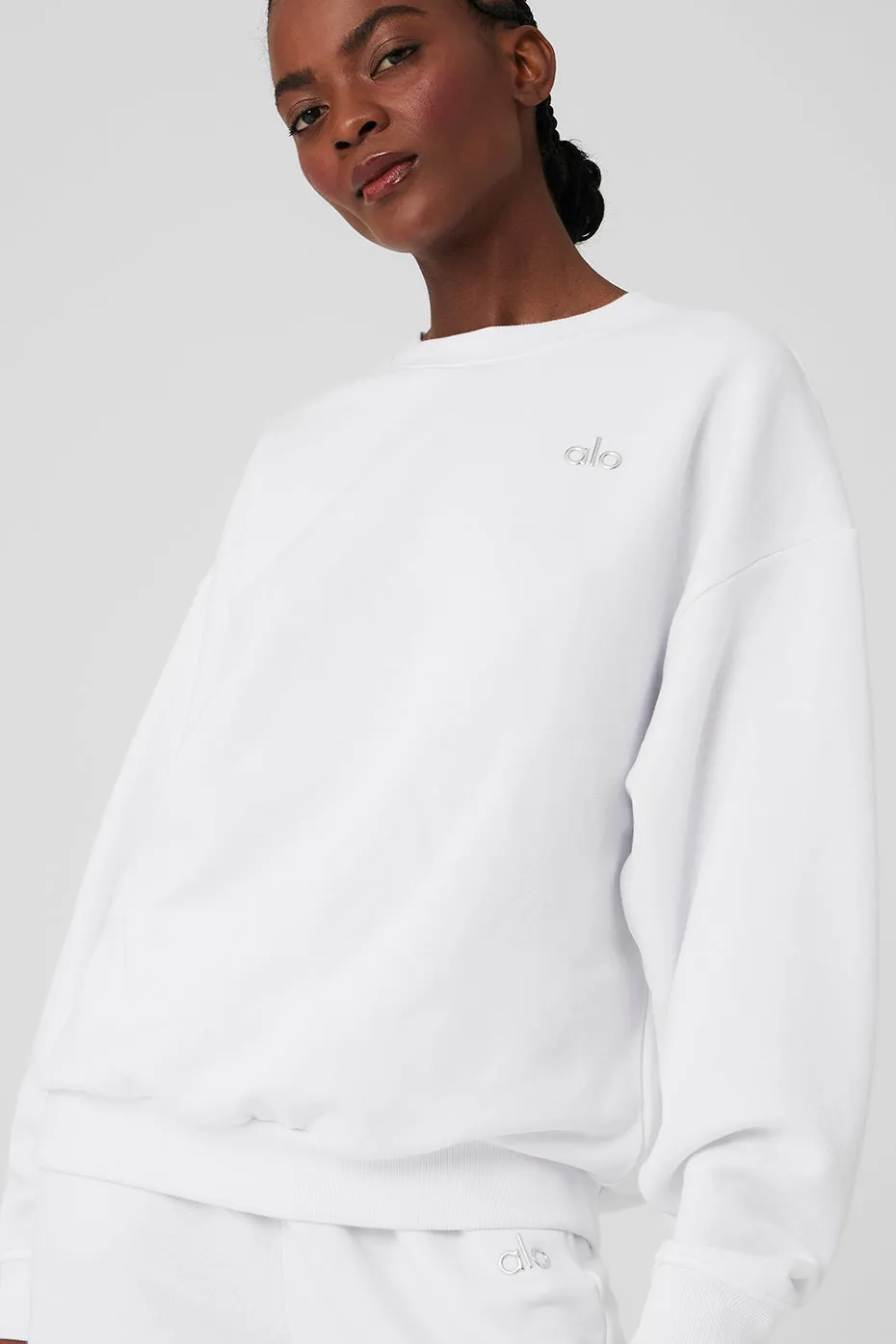 Accolade Crew Neck Pullover - White sold by Alo Yoga product image thumbnail 5