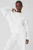 Accolade Crew Neck Pullover - White sold by Alo Yoga