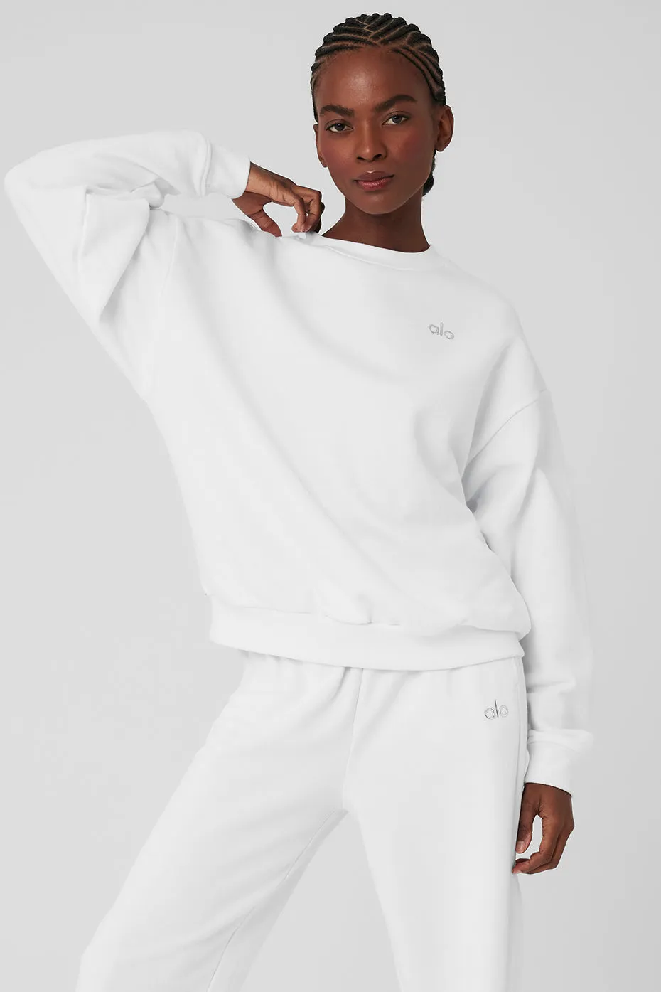 Accolade Crew Neck Pullover - White sold by Alo Yoga product image thumbnail 2