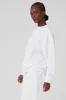 Accolade Crew Neck Pullover - White sold by Alo Yoga