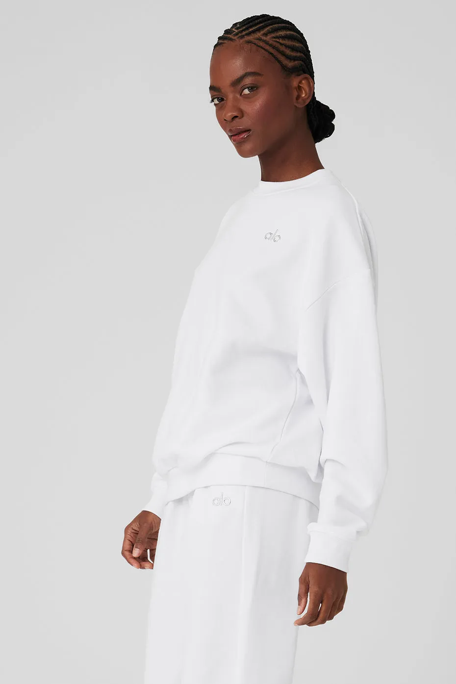 Accolade Crew Neck Pullover - White sold by Alo Yoga product image thumbnail 4