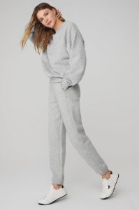 Accolade Crew Neck Pullover & Accolade Sweatpant Set - Athletic Heather Grey sold by Alo Yoga