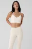 Seamless Ribbed Low Back Bra - Ivory sold by Alo Yoga