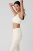 Seamless Ribbed Low Back Bra - Ivory sold by Alo Yoga