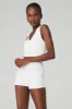 Goddess Ribbed Cropped Racerback Tank - White sold by Alo Yoga