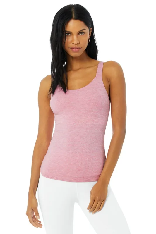 Alosoft Complete Tank - Parisian Pink Heather sold by Alo Yoga