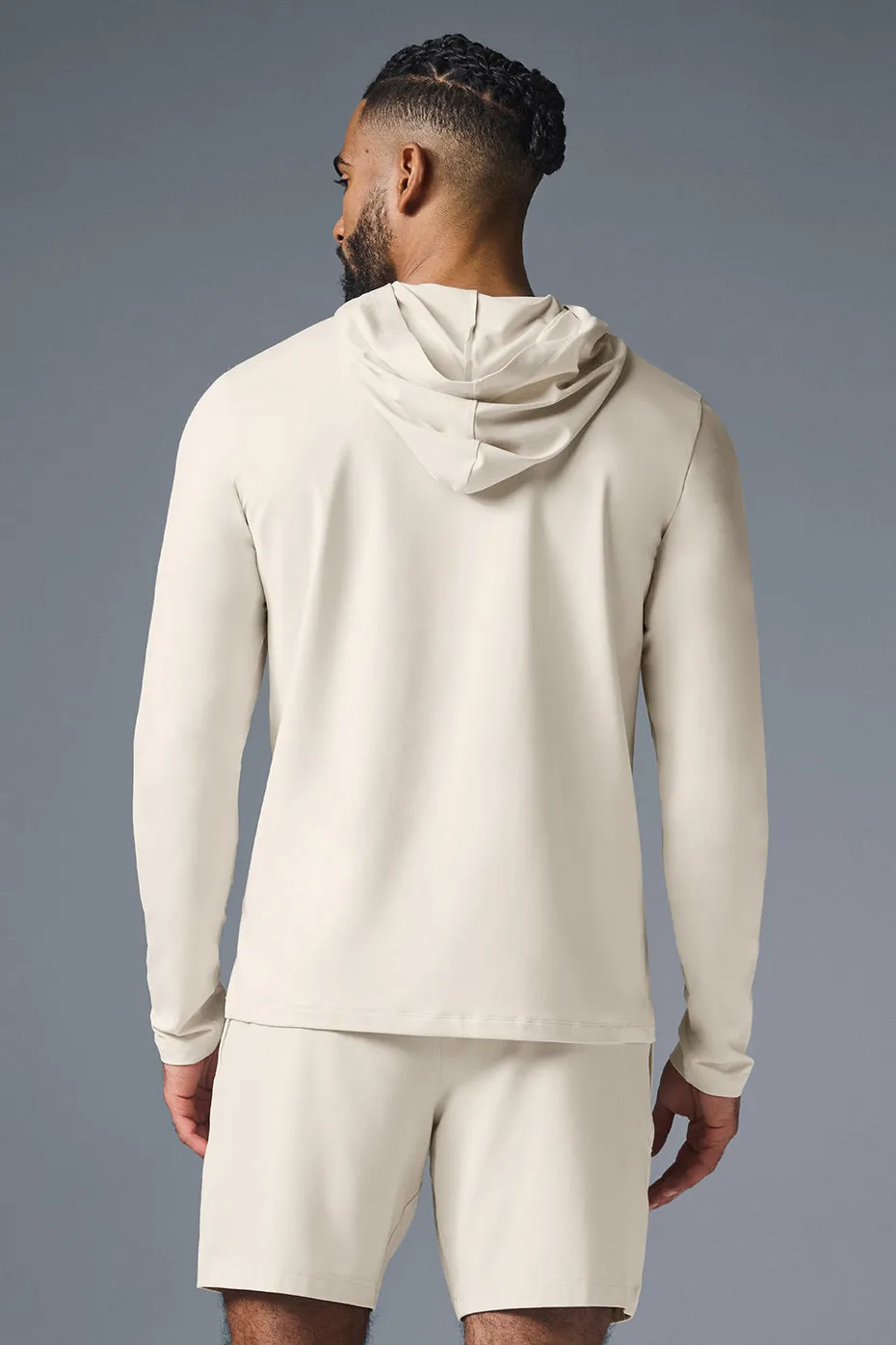 Conquer Reform Long Sleeve With Hood - Bone sold by Alo Yoga product image thumbnail 2