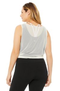 Layer-Up Tank - Pristine/Black sold by Alo Yoga