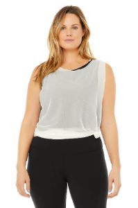 Layer-Up Tank - Pristine/Black sold by Alo Yoga