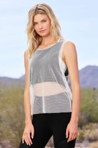 Layer-Up Tank - Pristine/Black sold by Alo Yoga