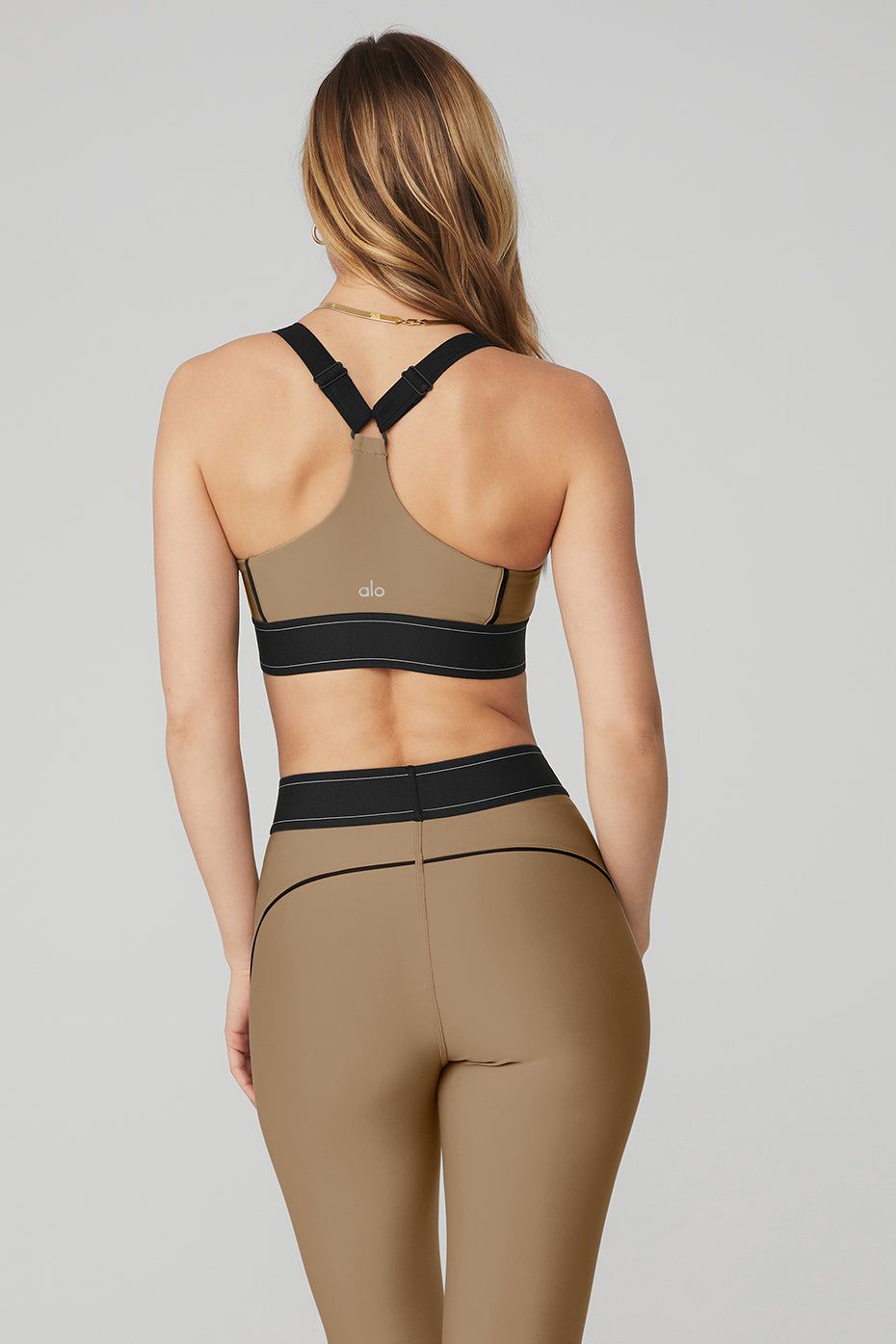 Airlift Suit Up Bra - Gravel/Black sold by Alo Yoga product image thumbnail 2