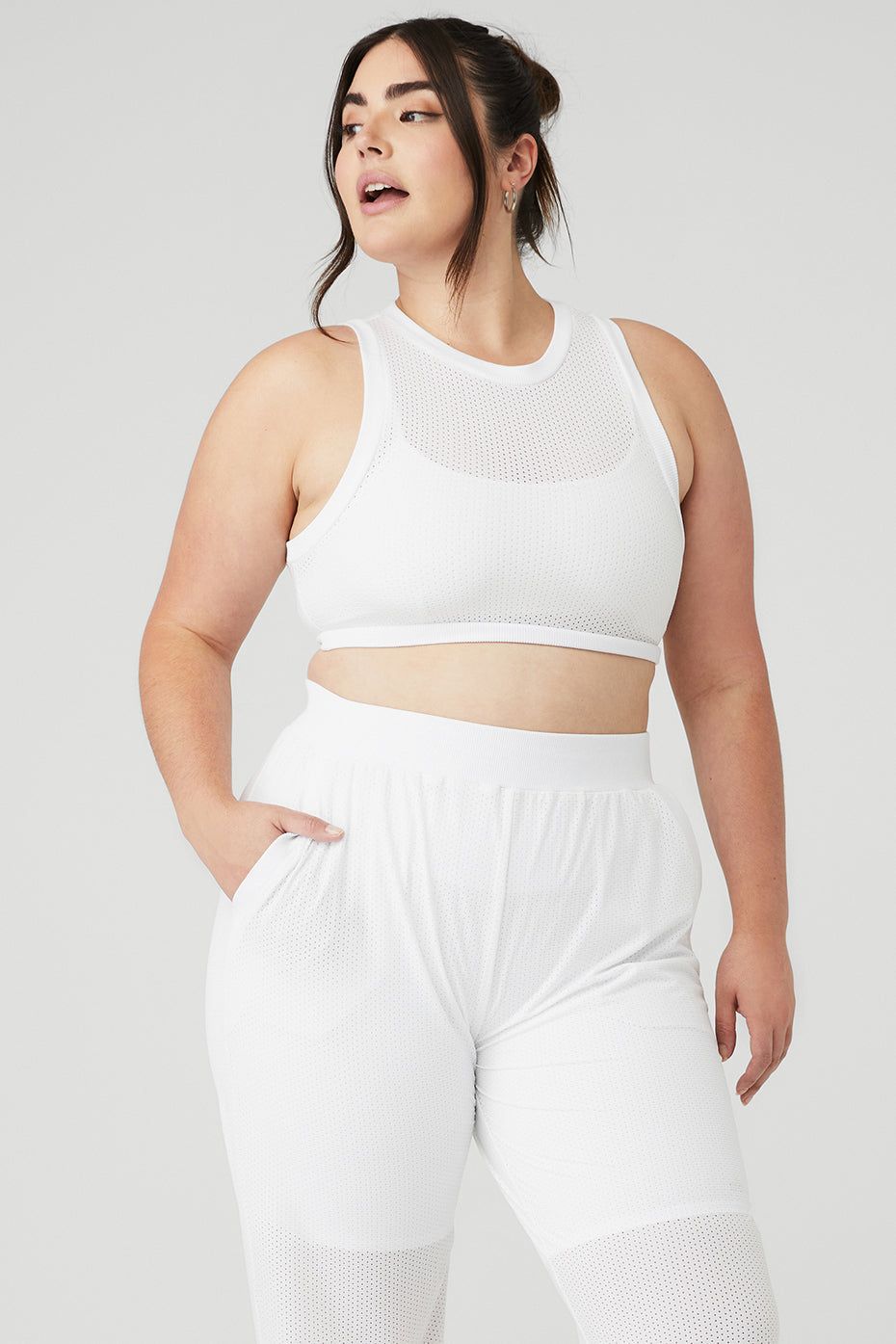 Mesh All-Star Bra Tank - White sold by Alo Yoga product image thumbnail 5