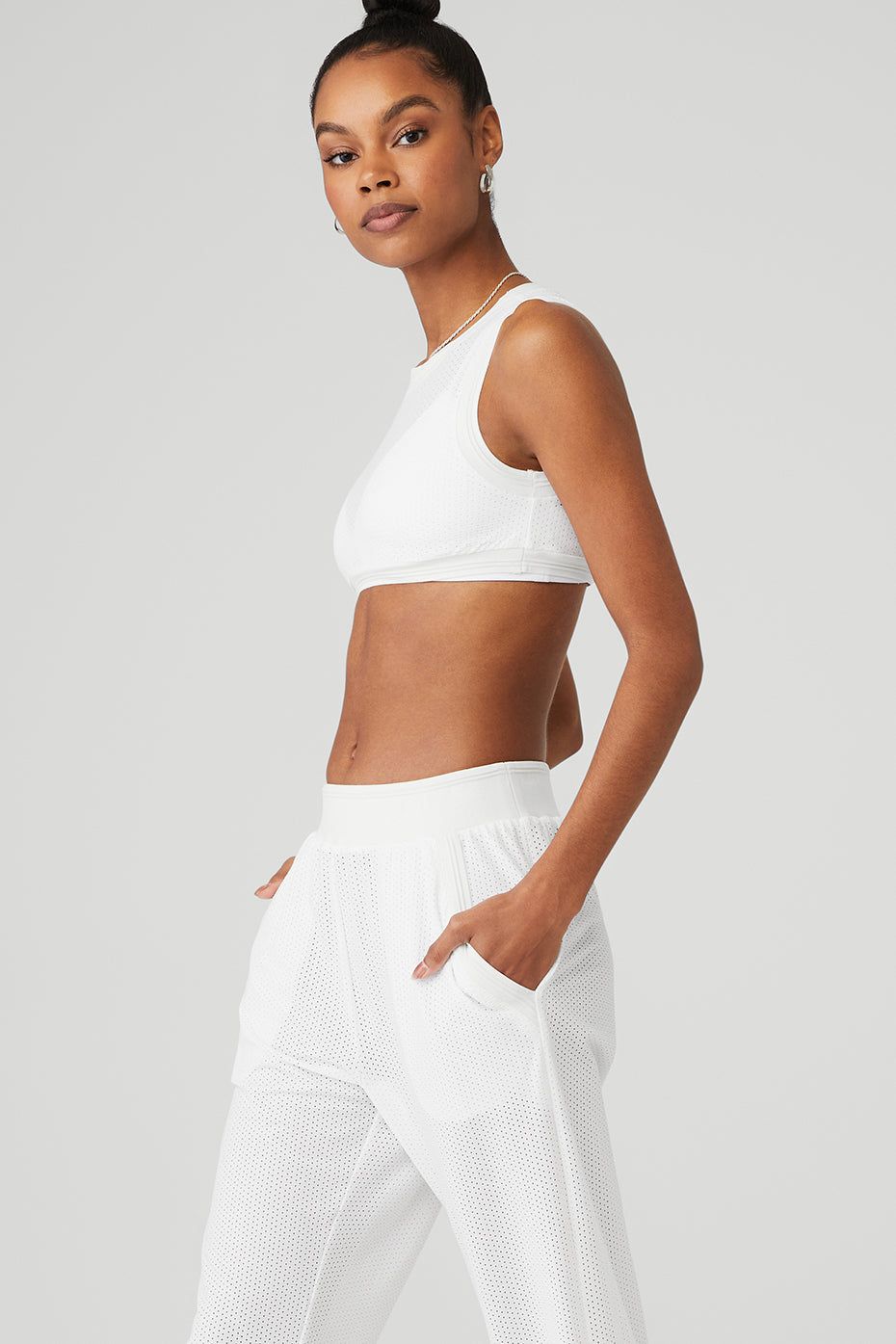 Mesh All-Star Bra Tank - White sold by Alo Yoga product image thumbnail 3