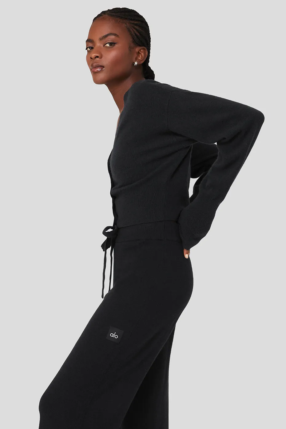 Cashmere Jet Set Cardigan - Black sold by Alo Yoga product image thumbnail 3