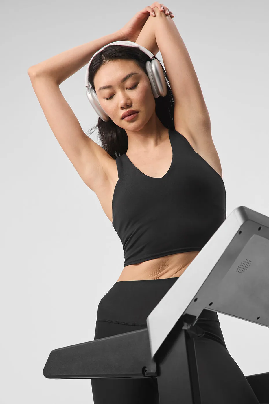 Airbrush Real Bra Tank - Black sold by Alo Yoga