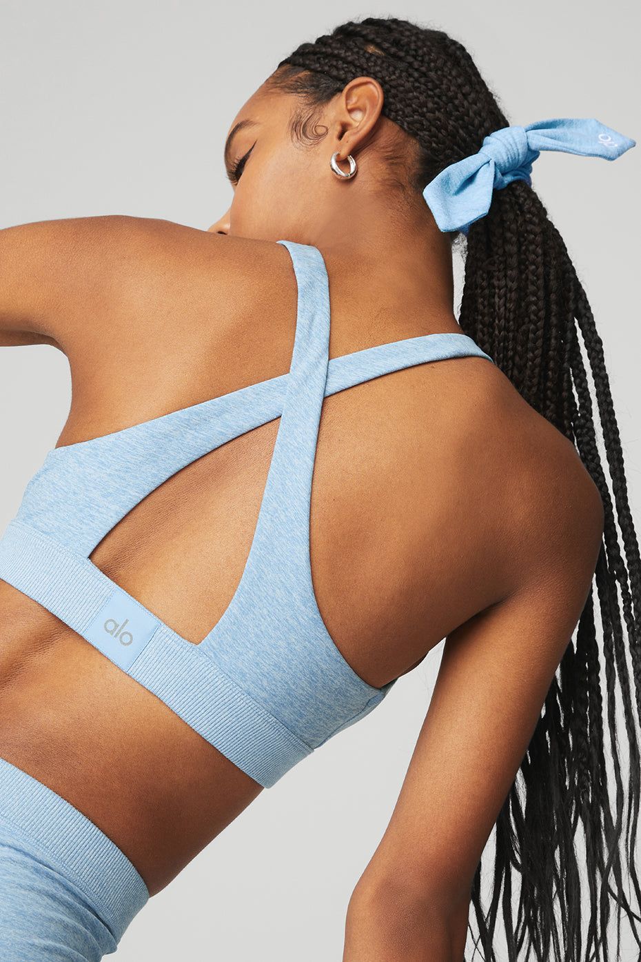 Alosoft Iconic 90's Bra - Tile Blue/White Heather sold by Alo Yoga product image thumbnail 5