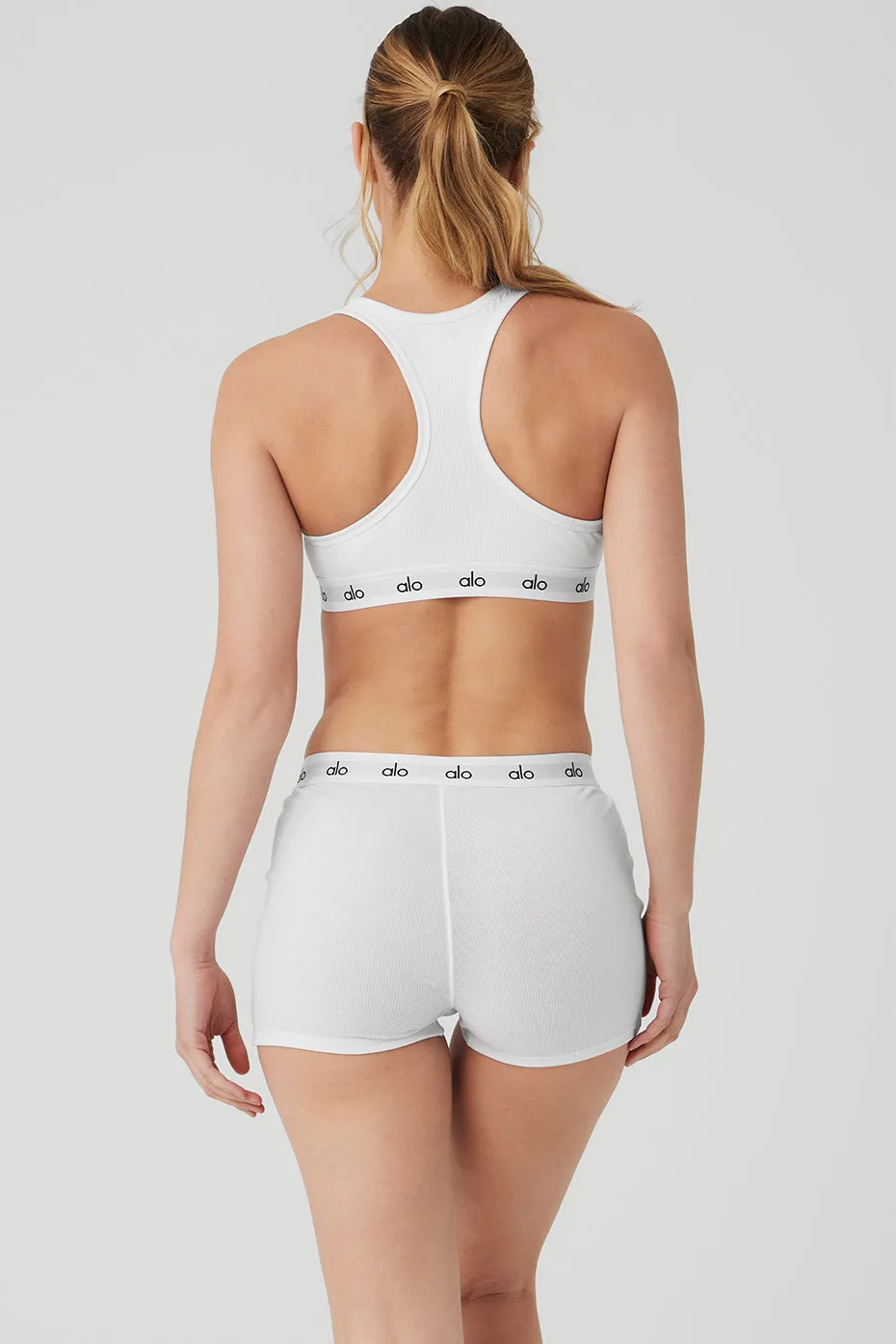 alo 正規 Blissful Henley Bra Top White Blissful Henley Bra Top – Elephant Clouds Apparel