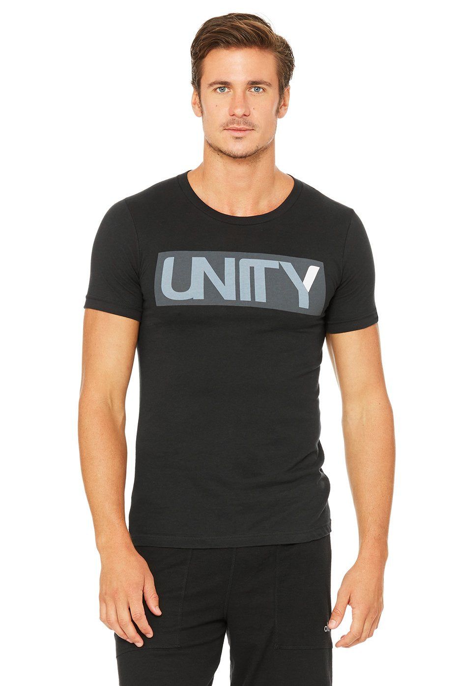 Triblend Tee - Graphic - Vintage Black Unity sold by Alo Yoga