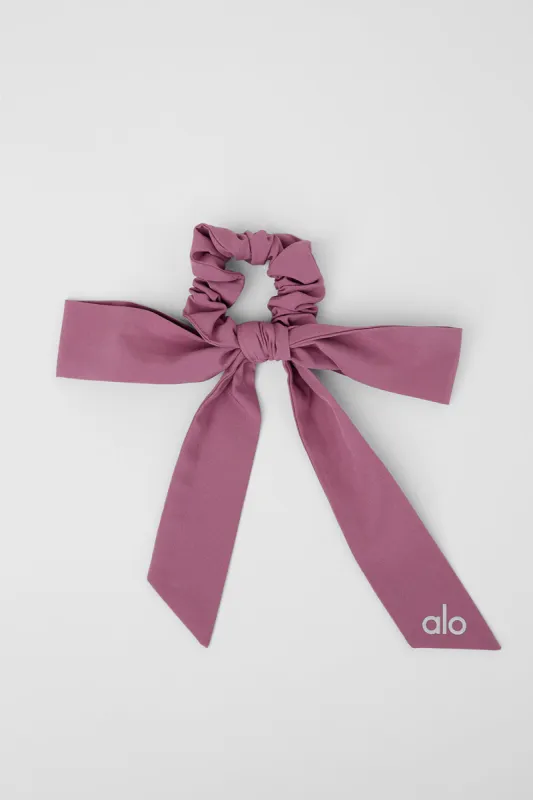 Love Knots Tie Scrunchie - Soft Mulberry sold by Alo Yoga