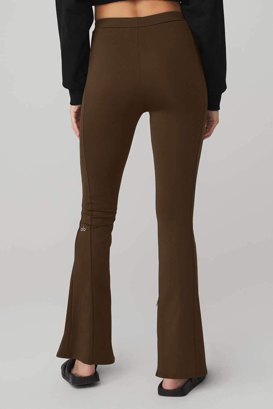 High-Waist Zip It Flare Legging - Espresso sold by Alo Yoga product image thumbnail 2