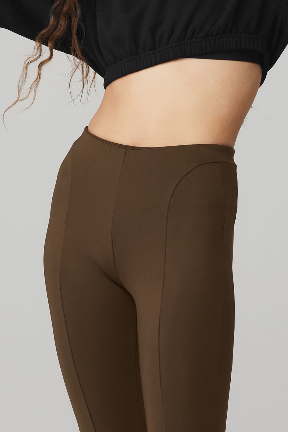High-Waist Zip It Flare Legging - Espresso sold by Alo Yoga product image thumbnail 4
