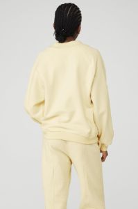 Heavy Weight Free Time Crew Neck Pullover - French Vanilla sold by Alo Yoga