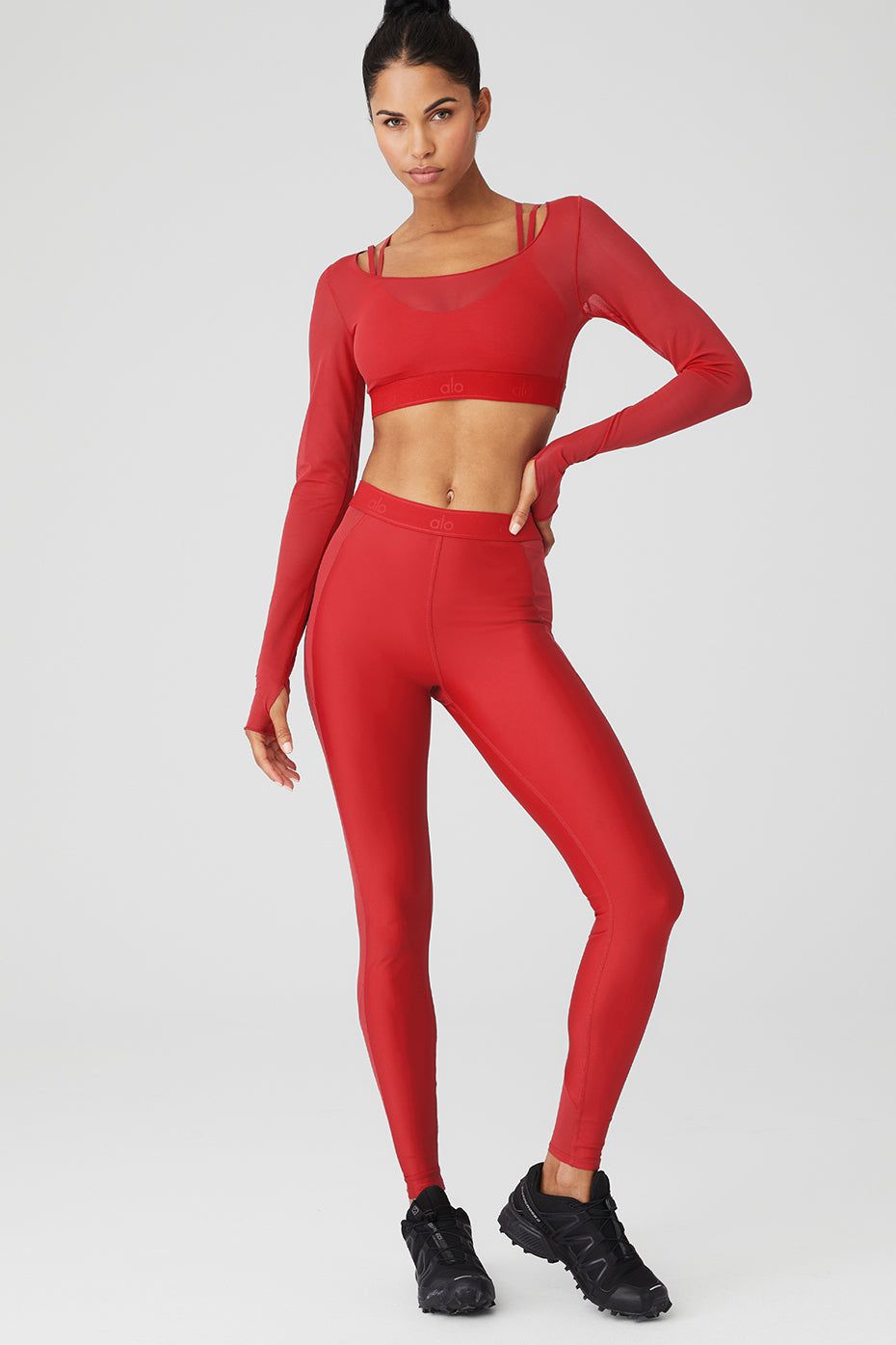 Airlift Long Sleeve Ballet Dream Bra & Airlift High-Waist Ballet Dream Legging Set sold by Alo Yoga product image thumbnail 9