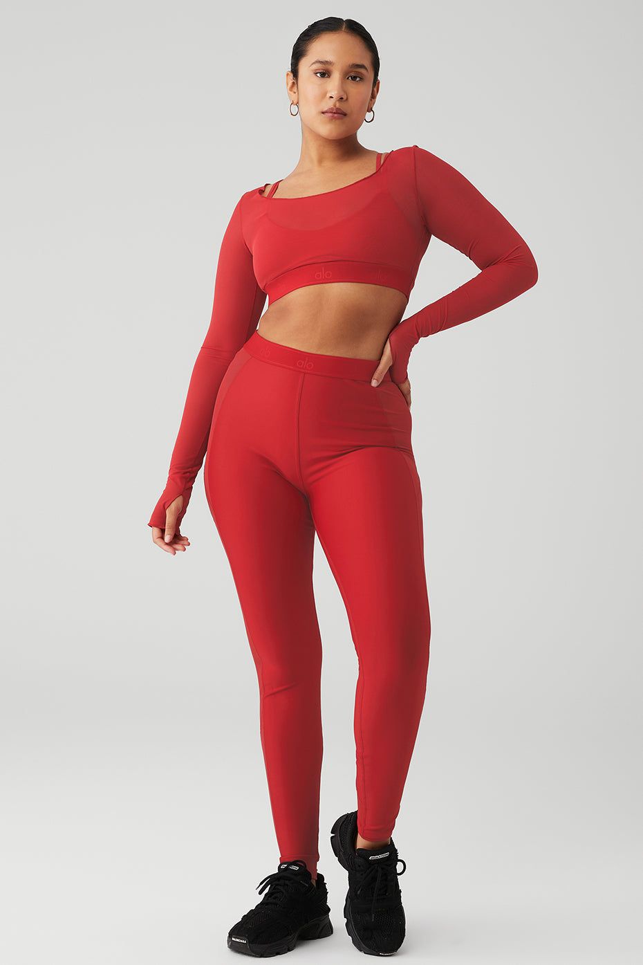 Airlift Long Sleeve Ballet Dream Bra & Airlift High-Waist Ballet Dream Legging Set sold by Alo Yoga product image thumbnail 13