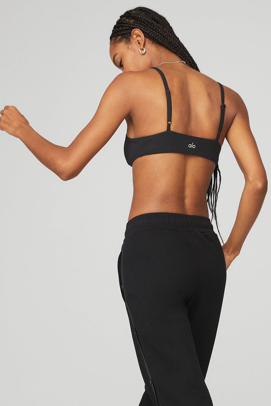 Ribbed Manifest Bra - Black sold by Alo Yoga product image thumbnail 3
