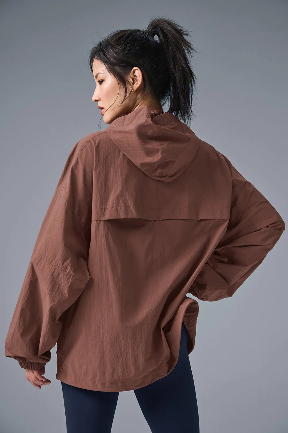 Vantage Nylon Ripstop Track Jacket - Chestnut sold by Alo Yoga product image thumbnail 2